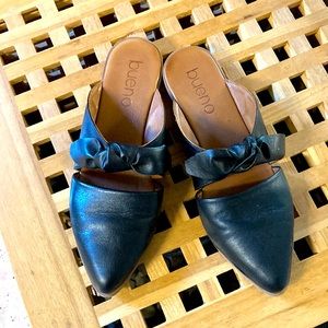 Soft leather mules, black, can be used casual and evening